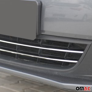 Volkswagen Jetta Front Bumper Trim - Omac - S.Steel - Gloss Silver - '11-'14